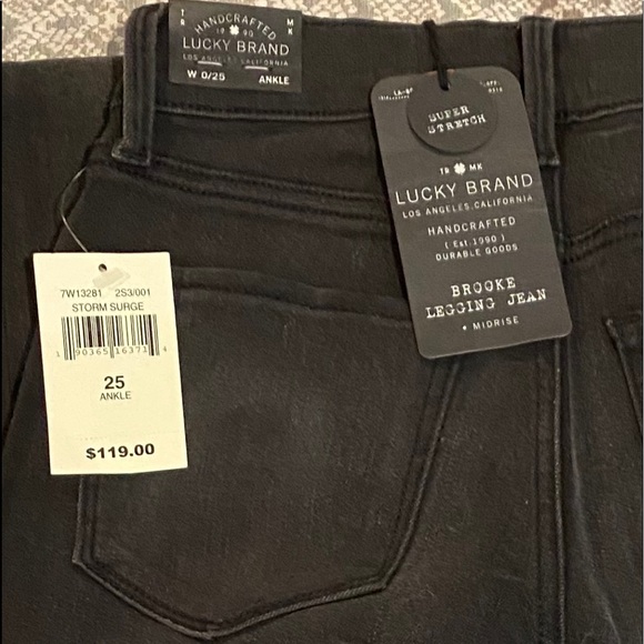 Lucky Brand Brooke Jeans - Grey Mid-rise Sz 0/25 NWT - Picture 3 of 4